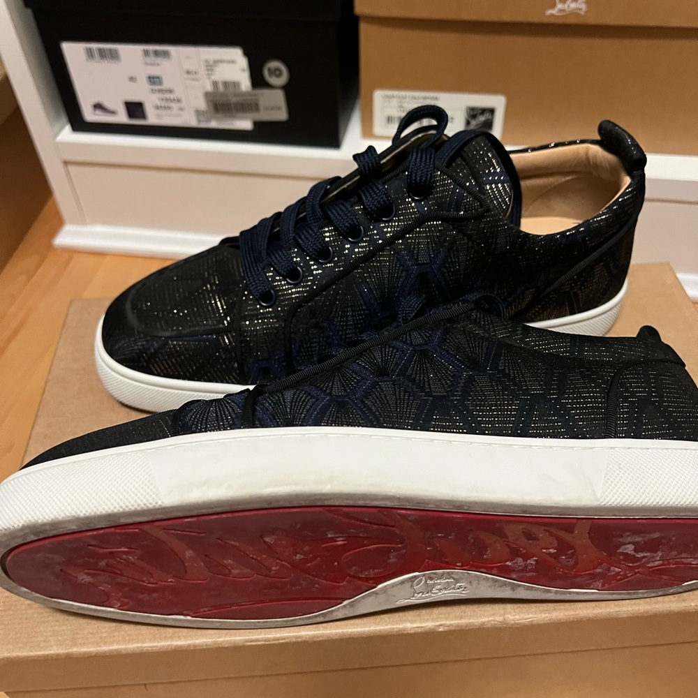 Christian Louboutin Men's navy printed Sneakers